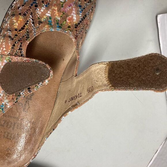 FINN‎ COMFORT Stanford Multicolor Leather Germany Clog Slides Size 39   8-8.5 - Picture 5 of 12